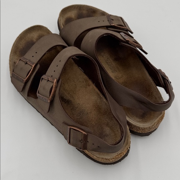 Birkenstock Arizona Oiled Leather Sandals Brown Copper Buckles Size 40 (M7/W9) - Picture 4 of 8